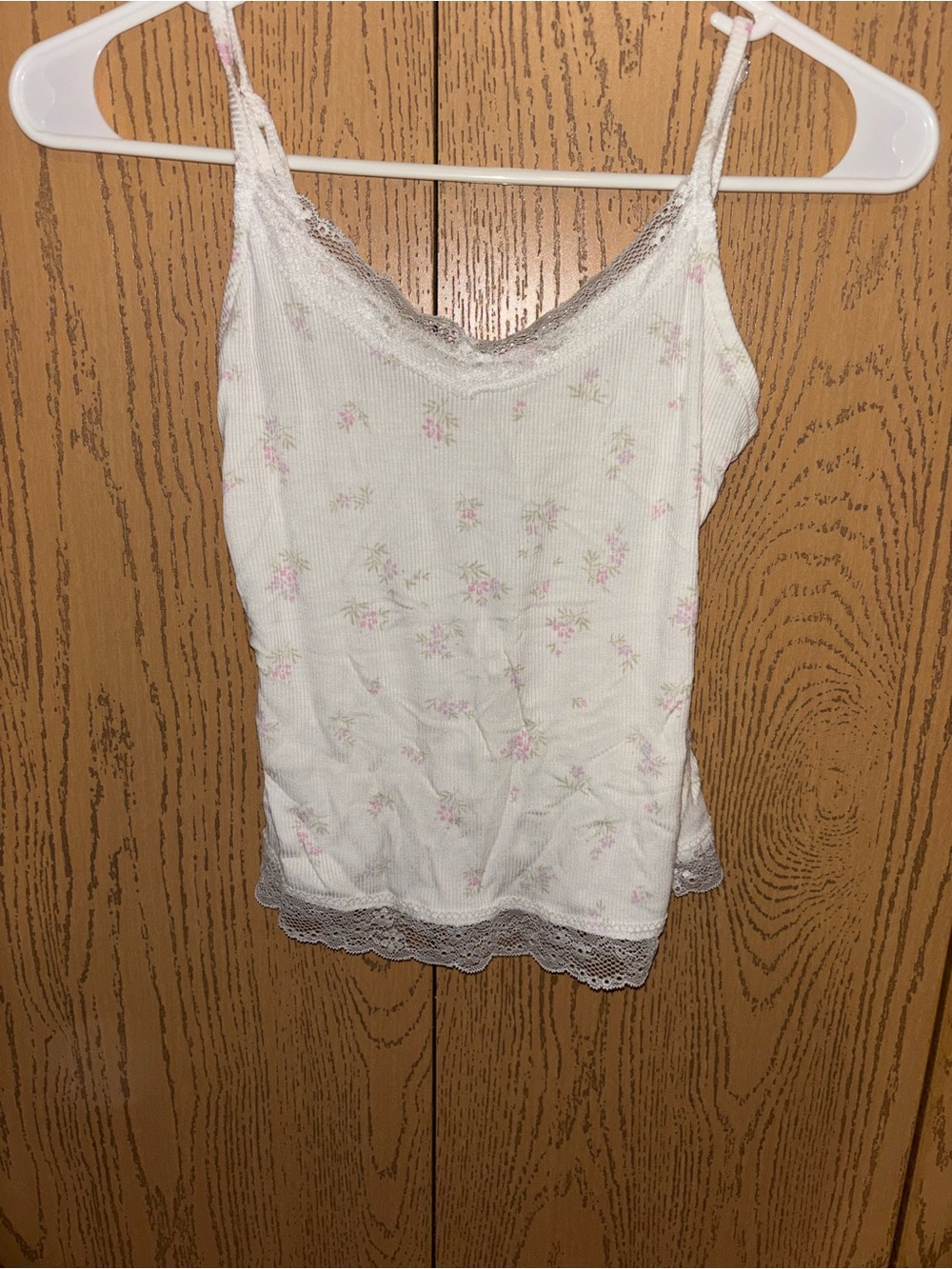 White Floral Lace-Trim pajama set